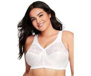Glamorise Magiclift Non Wire Original Support Bra, White, Size 38D, Women White