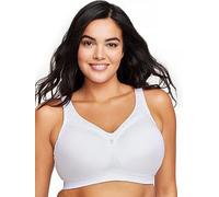 Glamorise Full Figure Plus Size MagicLift Seamless Everyday Bra Wirefree #1007 White