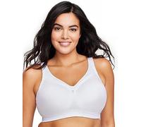 Glamorise Full Figure Plus Size MagicLift Seamless Everyday Bra Wirefree #1007 White