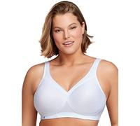 Glamorise Full Figure Plus Size MagicLift Seamless Sports Bra Wirefree #1006 White