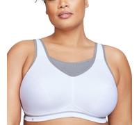 Glamorise No-Bounce Camisole Elite Sports Wirefree Bra 1067 (Women's & Women's Plus) White/Gray