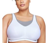 Glamorise No-Bounce Camisole Elite Sports Wirefree Bra 1067 (Women's & Women's Plus) White/Gray