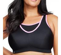 Glamorise No-Bounce Camisole Sports Wirefree Bra 1066 (Women's & Women's Plus) Black/Pink