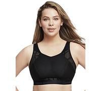 Glamorise No-Sweat Mesh Sports Wirefree Bra 1068 (Women's & Women's Plus) Black