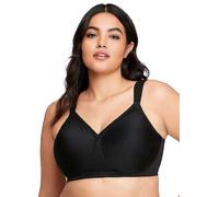 Glamorise Full Figure Plus Size MagicLift Seamless T-Shirt Bra Wirefree #1080 Black