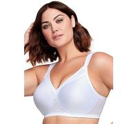 Glamorise Full Figure Plus Size MagicLift Seamless T-Shirt Bra Wirefree #1080 White