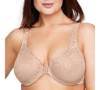 Glamorise Women's Full Figure Wonderwire Front Close Stretch Lace Bra #9245