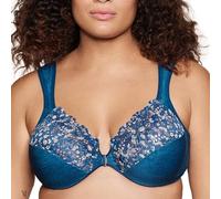 Glamorise Wonderwire Lace Front Close Bra, Dark Blue, Size 40B, Women Dark Blue
