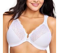 Glamorise Wonderwire Front-Closure Underwire Bra 1245 (Women's & Women's Plus) White