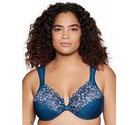Glamorise Wonderwire Lace Front Close Bra, Dark Blue, Size 36C, Women Dark Blue