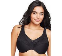 Glamorise Wonderwire Minimizer Bra, Black, Size 36Dd, Women Black