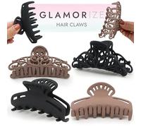 Glamorize 4pk Assorted Hair Claw Clips for Women Thick Hair - Feminine, Lightweight, Easy to Carry for Everyday Wear or Special Occasion, Versatile & Chic, Ideal for Teens & Girls Accessories Gift Set