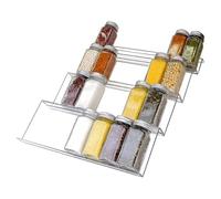 GlamorLuxe Spice Drawer Organizer 4 Tier Stepped Design Seasoning Rack 4 Pack Expandable Kitchen Storage Spice Jar Holder for Drawer Organization, Jars not included