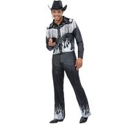 Glamorous Cowboy Costume Adults Western Wild West Fancy Dress Outfit Mens