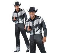 Glamorous Mens Cowboy Costume Ladies Cowgirl Fancy Dress Outfit Rodeo Western