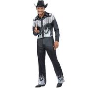 Glamorous Cowboy Costume Adults Western Wild West Fancy Dress Outfit Mens