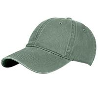 Glamorstar Classic Unisex Baseball Cap Adjustable Washed Dyed Cotton Ball Hat, Army Green, One size