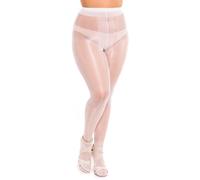 GLAMORY Women's Ouvert Tights, 20 denier, White, XL