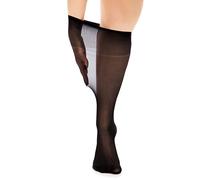 GLAMORY Women's Fit Knee Socks, 20 denier, Black, Einheitsgröße Große Größen