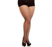 GLAMORY Women's Mesh Netzstrumpfhose Fishnet Tights, 100 den, Make-up, 3XL Große Größen