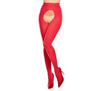 GLAMORY Women's Ouvert 60 Open Tights (Pack of 1), red, L Große Größen