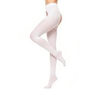 GLAMORY Women's Ouvert 60 Open Tights (Pack of 1), White, L Große Größen