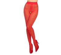 GLAMORY Women's Ouvert Tights, 20 denier, red, M Große Größen