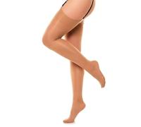 GLAMORY Women's Perfect Suspender Stockings, 20 Den, Brown(Make Up), Medium
