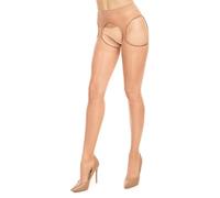 GLAMORY Women's Plaisir Ouvert 20 Tights, Denier, Brown (Make-up Make-up), 4XL Große Größen