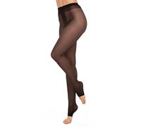 GLAMORY Women's Toeless 20 Zehenfrei Tights, Denier, Black, L Große Größen