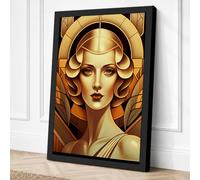 Glamour Art Deco Canvas Wall Art Print 18x12 Inch