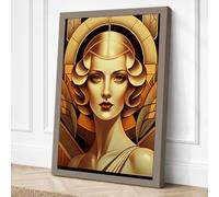 Glamour Art Deco Canvas Wall Art Print 18x12 Inch