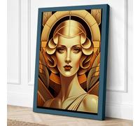 Glamour Art Deco Canvas Wall Art Print 36x24 Inch