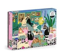 Galison Jigsaw Puzzle - Glamour Cats, 1000 Piece, Vibrant Fancy Cats Artwork