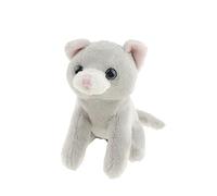 Glamour Girlz Baby Girl Boy Newborn Kids Childrens Child Animal Dog Puppy Cat Kitten Elephant Bunny Monkey Teddy Farm Jungle Birthday Gift Idea SMALL Plush Cuddly Soft Stuffed Toy (Grey Kitten)