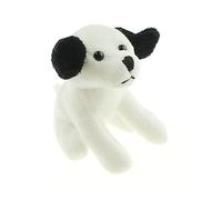Glamour Girlz Baby Girl Boy Newborn Kids Childrens Child Animal Dog Puppy Cat Kitten Elephant Bunny Monkey Teddy Farm Jungle Birthday Gift Idea SMALL Plush Cuddly Soft Stuffed Toy (Black White Puppy)