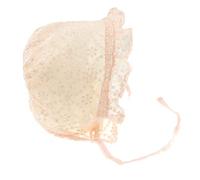 Glamour Girlz Baby Girls Boys Small Trailing Vine Flower Embroidered Sheer Christening Summer Occasion Bonnet 3-12 Months (Pink)