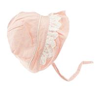 Glamour Girlz Beautiful Baby Girls Broderie Anglais Trim Gingham Flowers Cotton Baby Bonnet Beanie Sun Hat 3-12 Months (Pink Small Flowers, Small 32cm 0-3 Months)