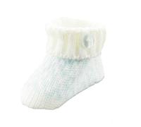 Glamour Girlz Soft Warm Infant Newborn Baby Babies Girls Boys Knit Knitted Crochet Pram Cot Slippers Socks Booties Bootees Shower Essentials Christmas Fair Isle Gift 0-3 Months (Blue)