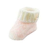 Glamour Girlz Soft Warm Infant Newborn Baby Babies Girls Boys Knit Knitted Crochet Pram Cot Slippers Socks Booties Bootees Shower Essentials Christmas Fair Isle Gift 0-3 Months Pink