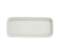 Glamour Haven Elegant Flower Plates for Tea Party Decorations, Plastic Rectangle Tray Plant Saucer Indoor Outdoor Flower Pot Drip Trays, Perfect for Garden Party, Bridal Shower & Home D(White,40cm)