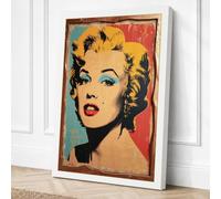 Glamour in Profile Pop Art Canvas Wall Art Print 30x20 Inch