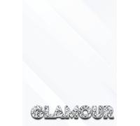 GLAMOUR: Oversized Decorative Book for Coffee Tables, Vanities and Shelf Styling | Crystal Diamond Lettering Cover | Stack Deco Books to Create a Chic Glam Home Look