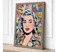 Glamour Pop Art Canvas Wall Art Print 30x20 Inch