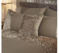 Glamour - Quilted Sequin Velvet Cushion Cover in Mink - TJ Hughes