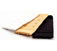 Glamour Secrets 2 Hook Bra Extenders 35mm Wide x 6 (2 White, 2 Black & 2 x Nude)