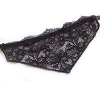 Glamour Secrets Lace Bra Insert - Modesty Panel - Decollete Cover Up - Floral - Black S/M or L/XL (Small/Medium)
