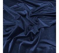 Glamour Secrets Ltd Upholstery Fabric - French Velvet - Curtain Cushion Fabric Material - Navy Blue, 150 CM