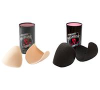 Glamour Secrets Twin Pack Foam Shoulder Pads 1 Pair Nude & 1 Pair Black (X Small)