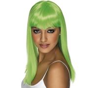 Smiffy's Glamourama Wig – Auburn Long Straight with Fringe – Ladies Fancy Dress